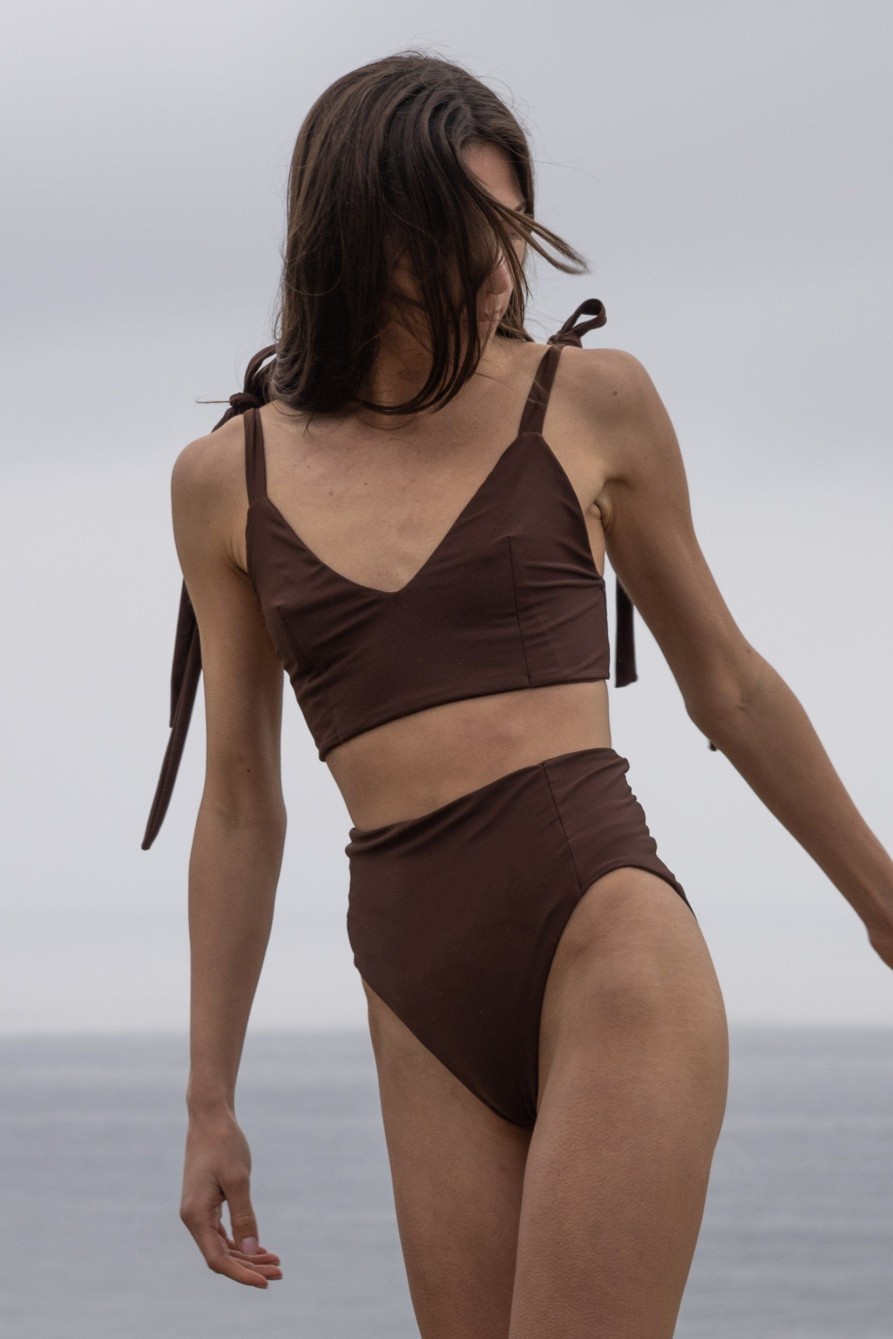 Women Heidi Merrick Swim | Ballerine Top-Chocolate