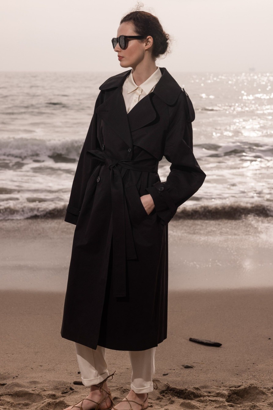 Women Heidi Merrick Blazers & Coats | Anna Trench-Black