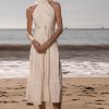 Women Heidi Merrick Classics | Ginger Dress-Ivory Silk & Hemp