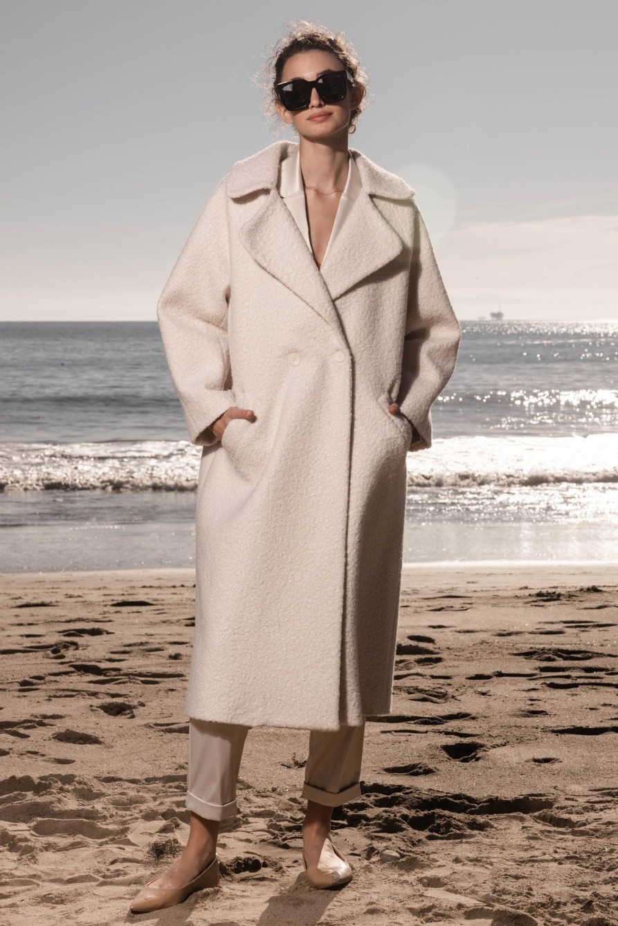 Women Heidi Merrick Blazers & Coats | Marais Coat-Cream Boucle