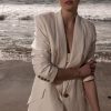 Women Heidi Merrick Classics | Zelda Blazer-Ivory Silk & Hemp