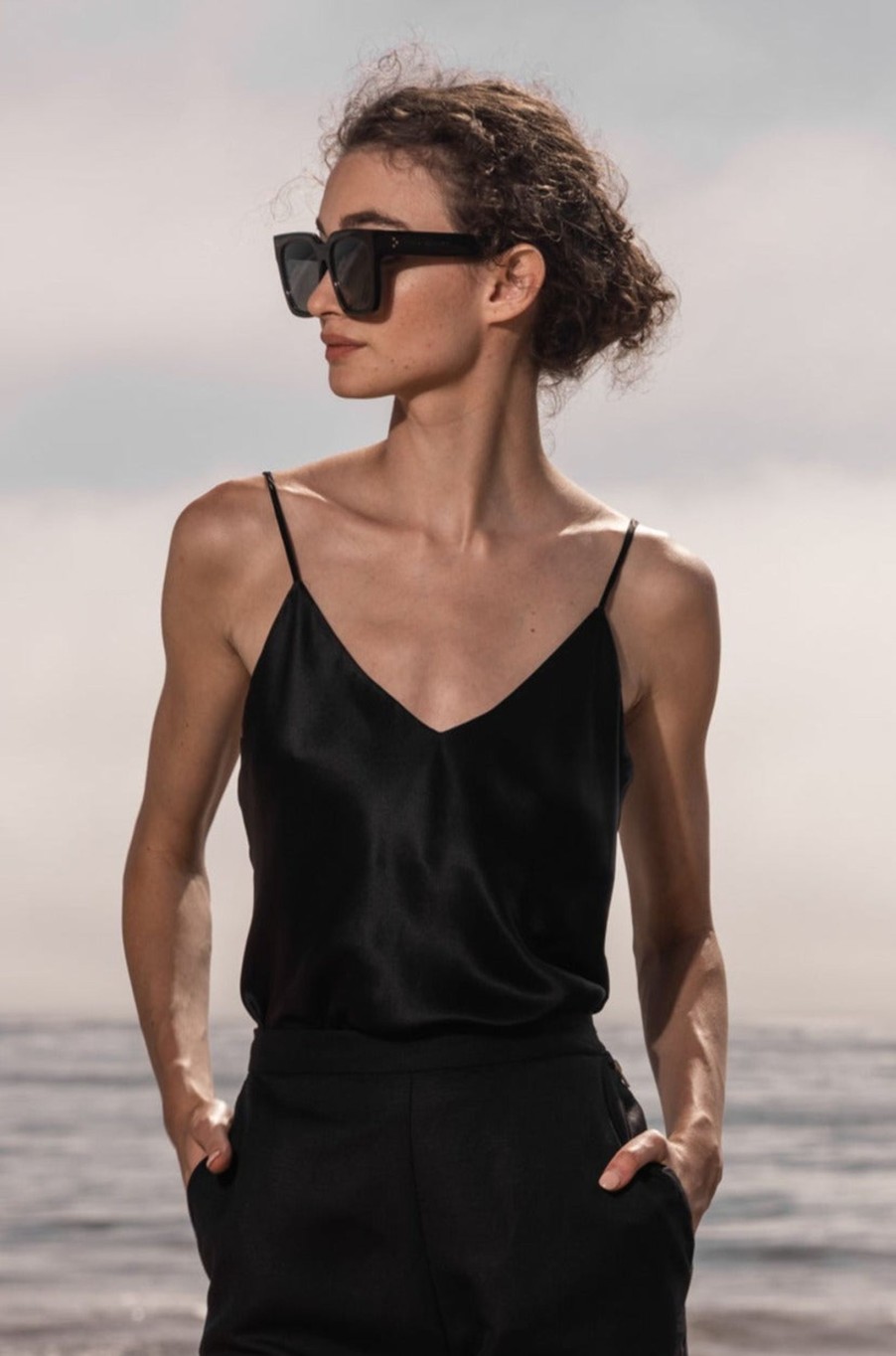 Women Heidi Merrick Classics | Marion Cami-Black