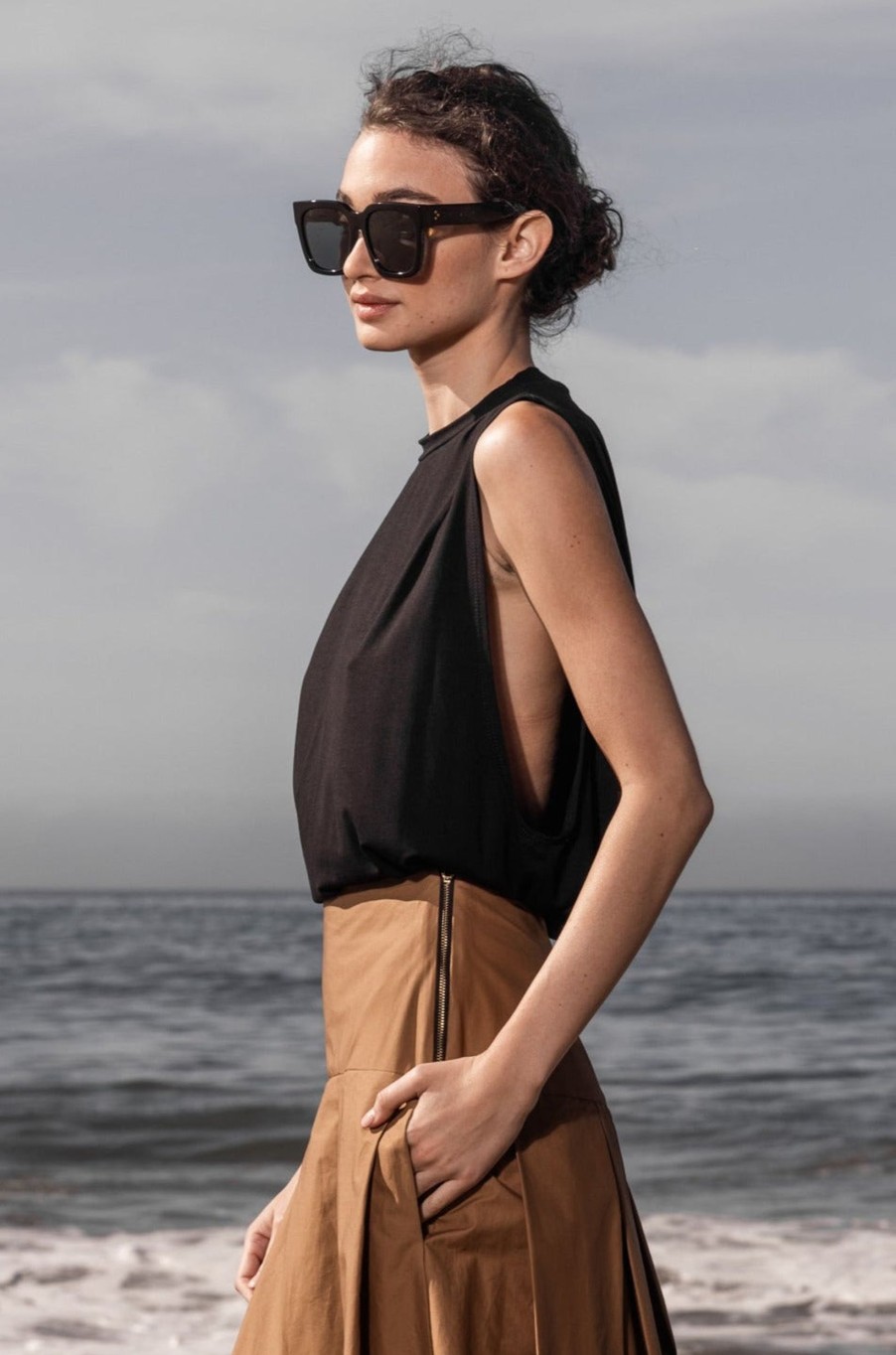 Women Heidi Merrick Tops | Expat Tank-Black