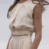 Women Heidi Merrick Classics | Alice Top-Ivory Silk & Hemp