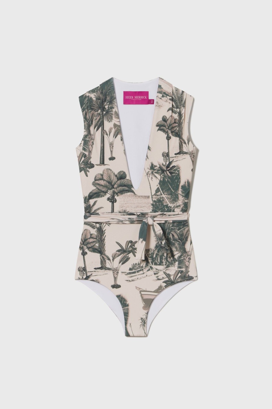 Women Heidi Merrick Swim | Camelia Suit-Ivory Palm