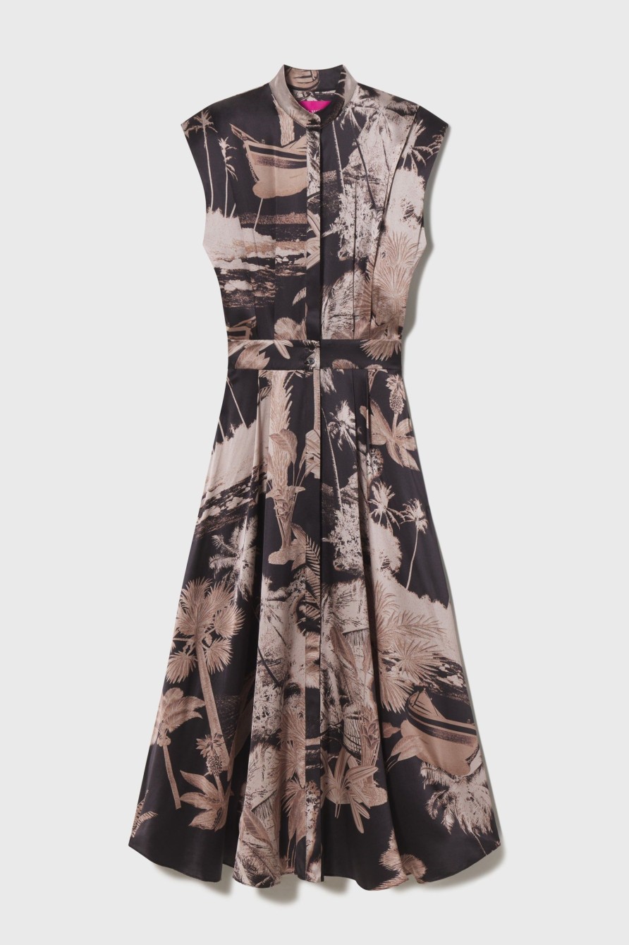 Women Heidi Merrick Dresses | Tia-Black Palm