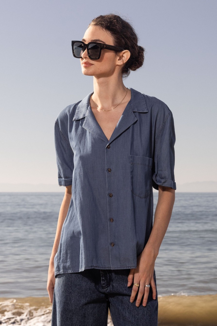 Women Heidi Merrick Tops | Ranch Top-Chambray