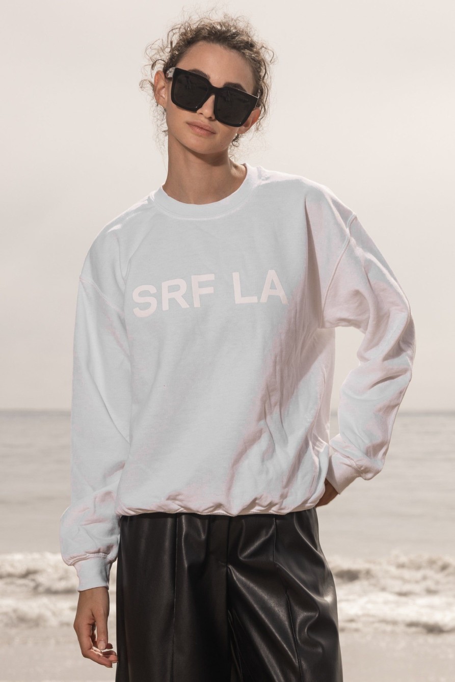 Women Heidi Merrick Crewnecks | Srf La Oversized Crewneck-White