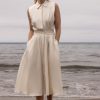 Women Heidi Merrick Classics | Rosie Dress-Ivory Silk & Hemp