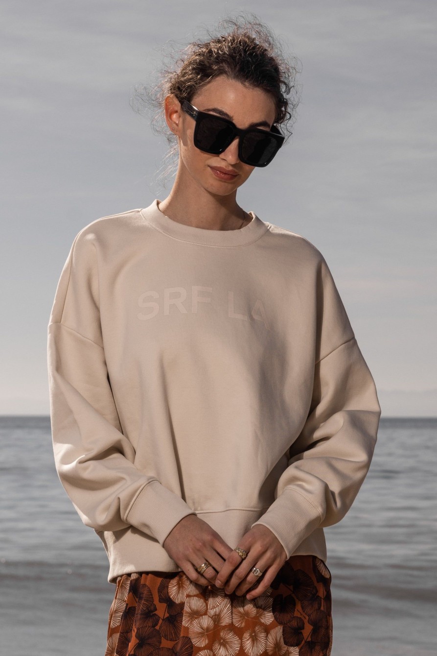 Women Heidi Merrick Crewnecks | Srf La Heavy Crewneck-Ivory