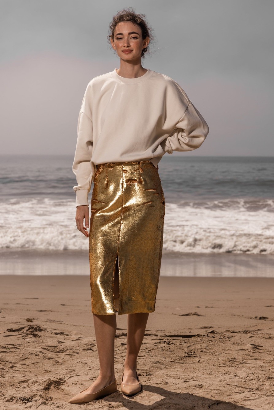 Women Heidi Merrick Bottoms | Ember Skirt-Santorini Gold