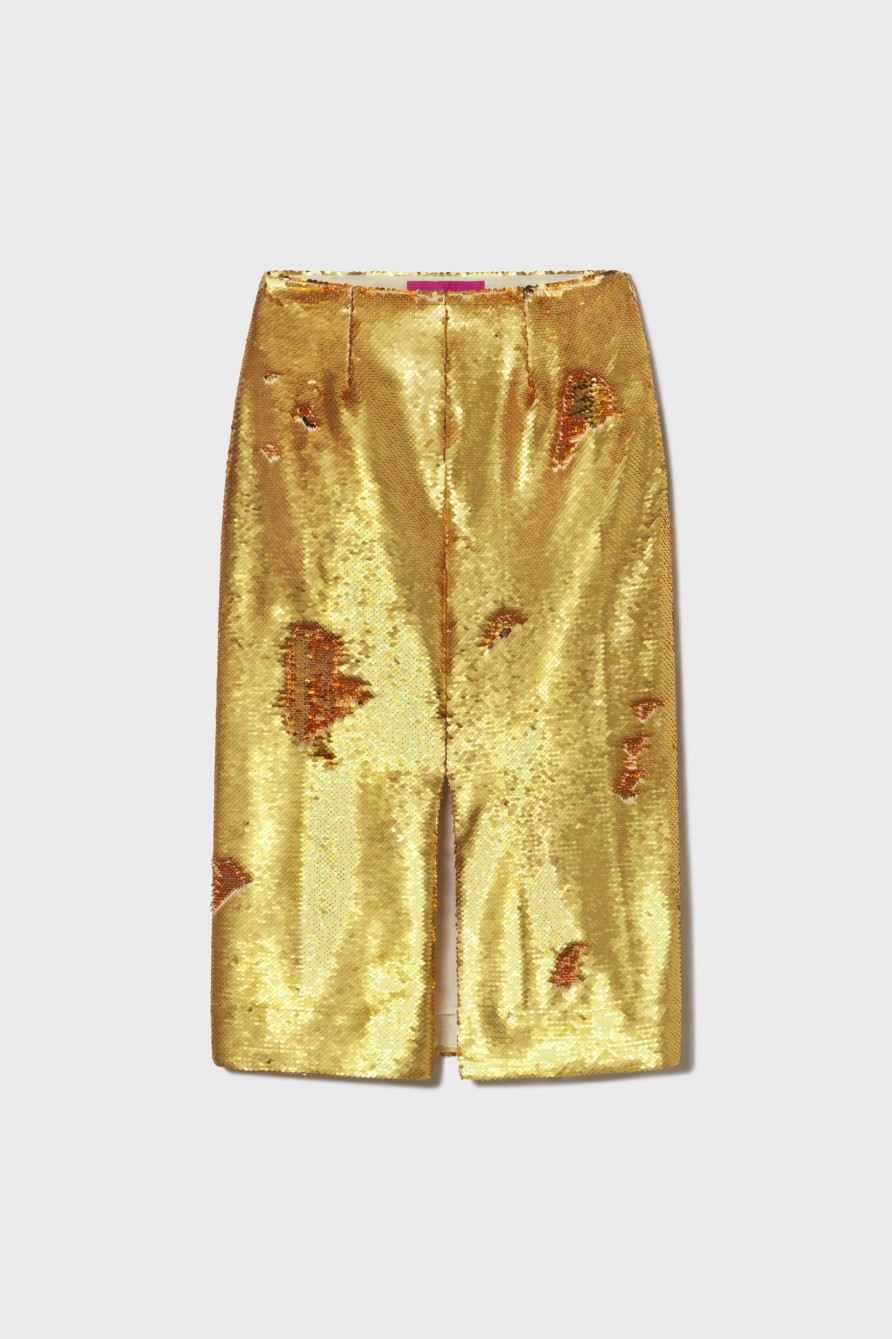 Women Heidi Merrick Bottoms | Ember Skirt-Santorini Gold