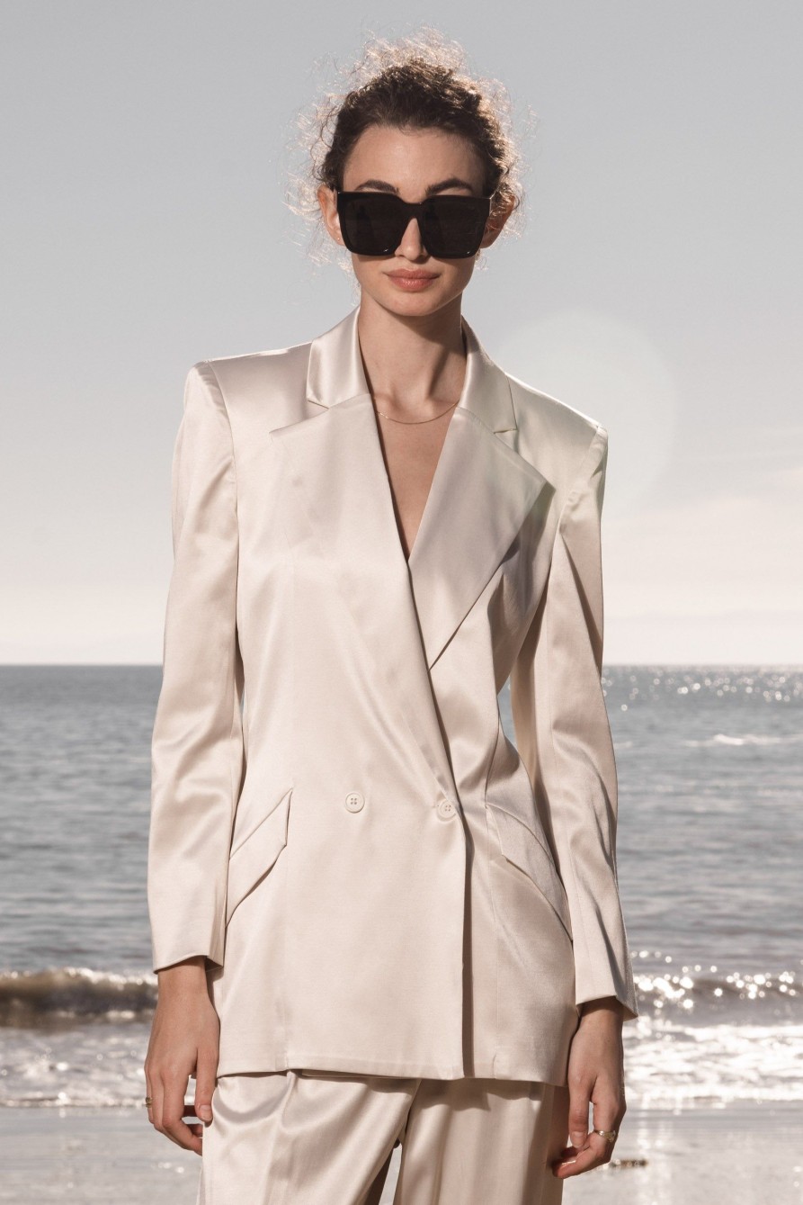 Women Heidi Merrick Suiting | F. Scott Blazer-Ivory