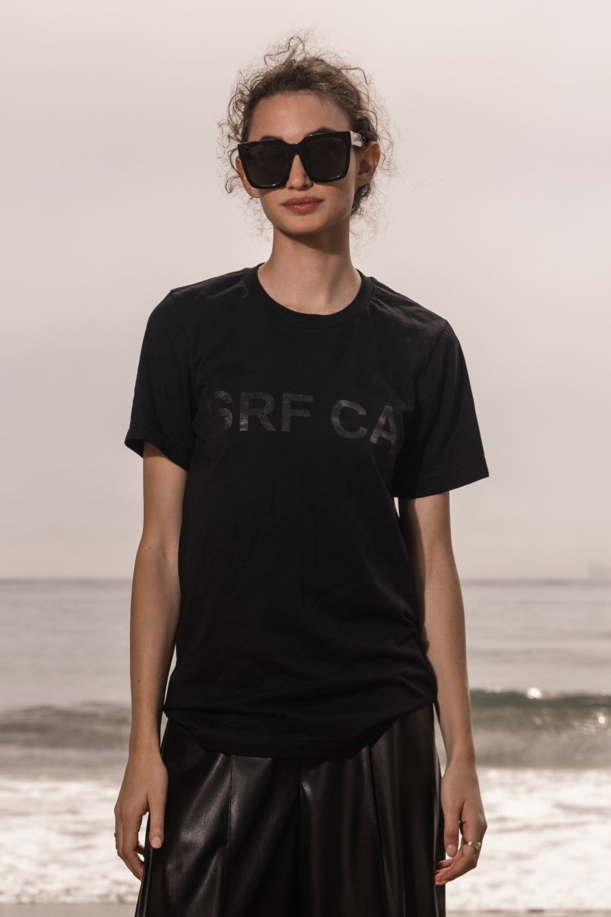 Women Heidi Merrick Tees | Srf Ca Tee-Black On Black