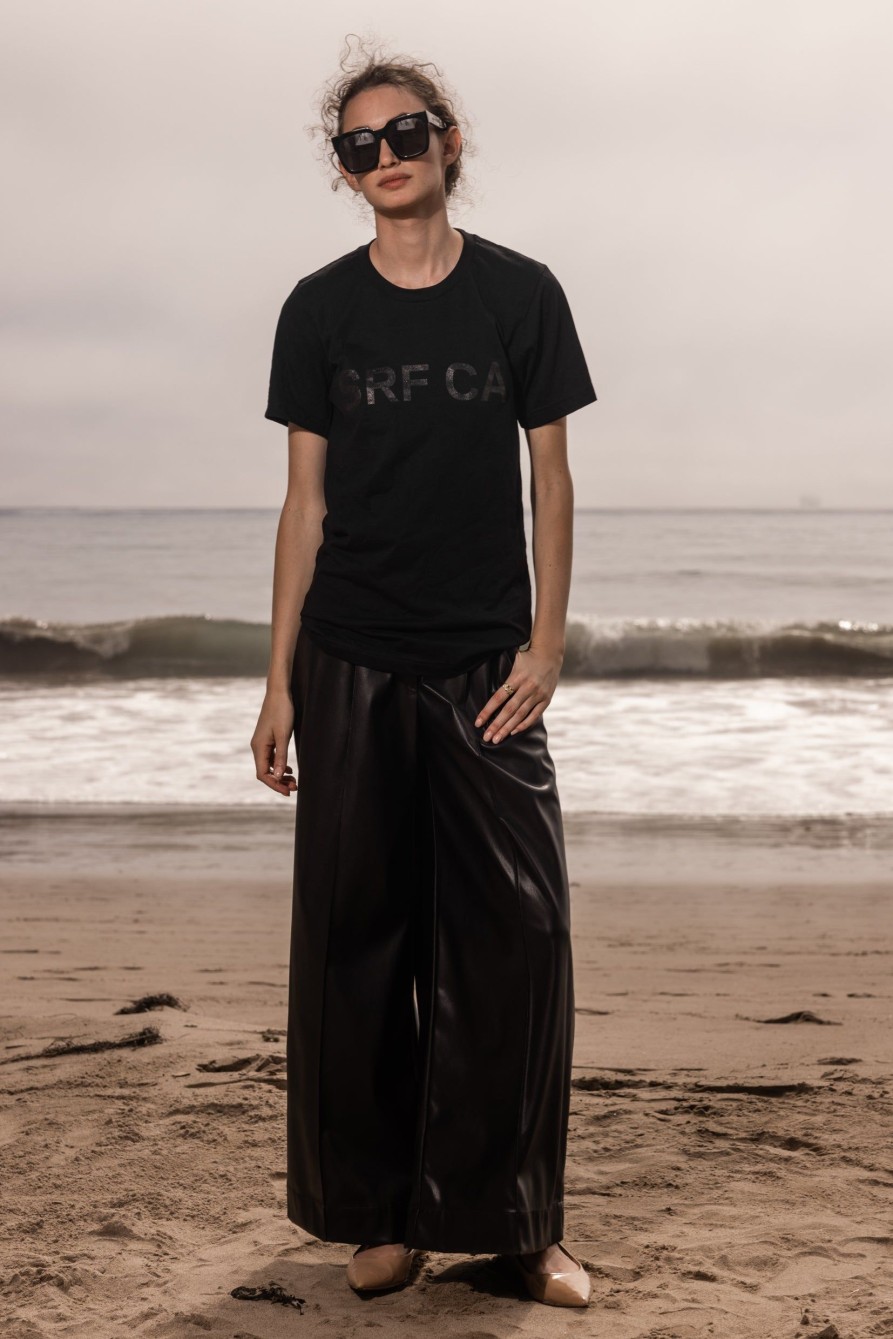 Women Heidi Merrick Tees | Srf Ca Tee-Black On Black