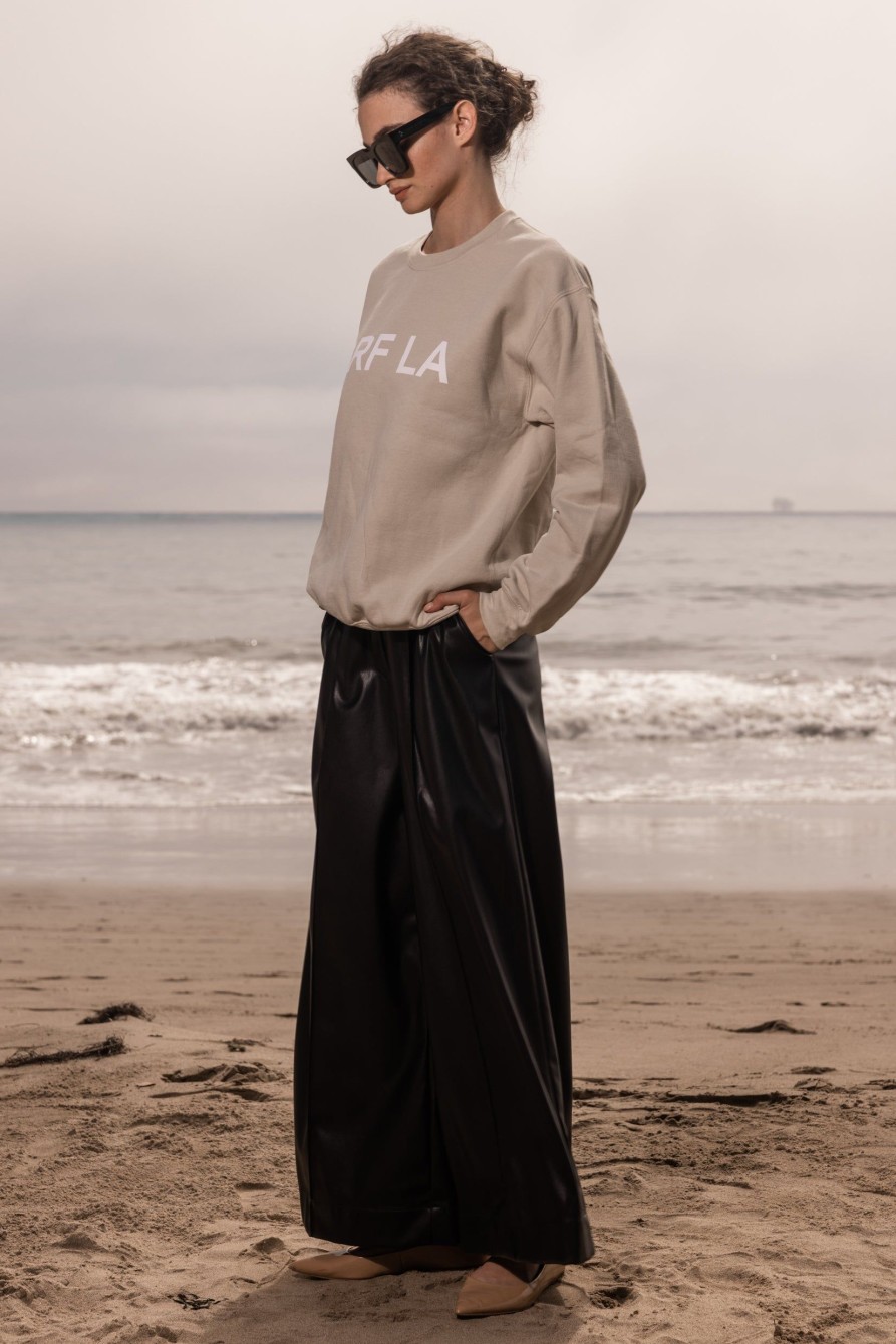 Women Heidi Merrick Crewnecks | Srf La Oversized Crewneck-Sand