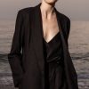 Women Heidi Merrick Classics | Zelda Blazer-Noir Silk Noil