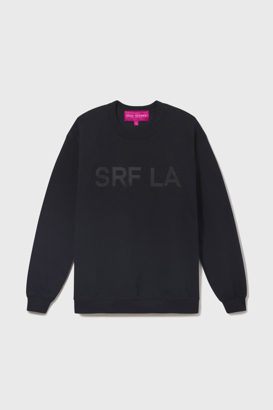 Women Heidi Merrick Crewnecks | Srf La Oversized Crewneck-Black On Black