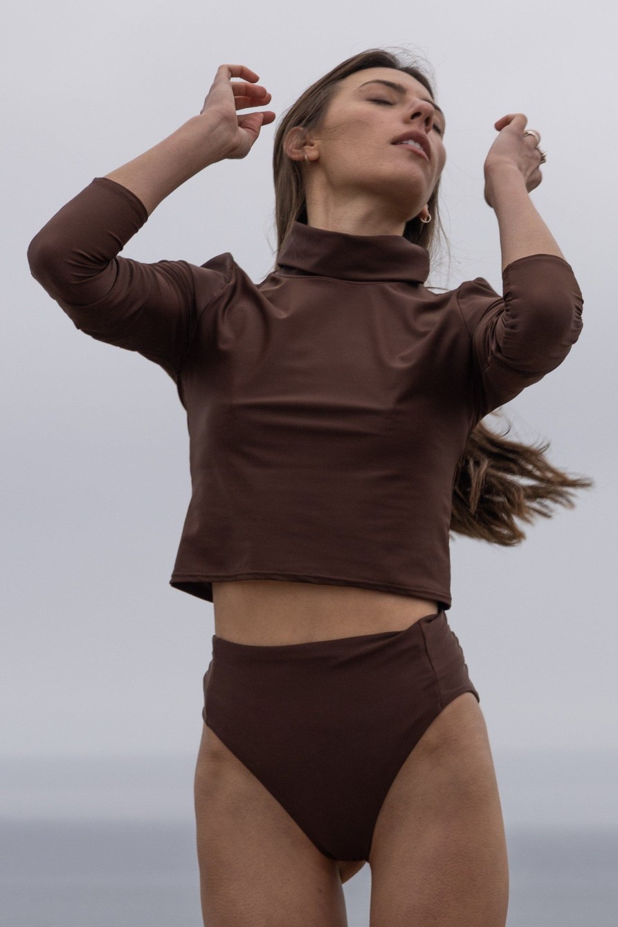 Women Heidi Merrick Swim | Eris Rashguard-Chocolate