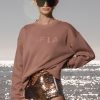 Women Heidi Merrick Crewnecks | Srf La Classic Crewneck-Rose