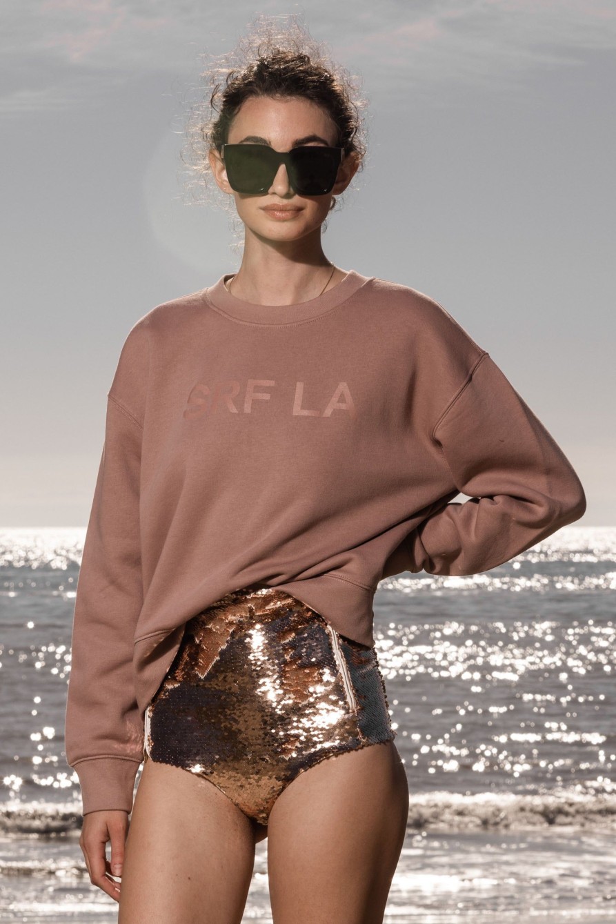 Women Heidi Merrick Crewnecks | Srf La Classic Crewneck-Rose