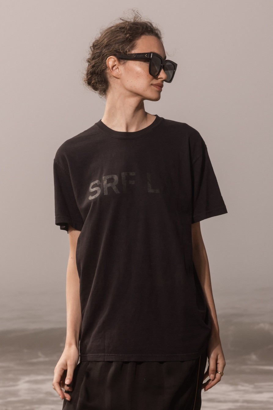 Women Heidi Merrick Tops | Srf La Tee-Black On Black