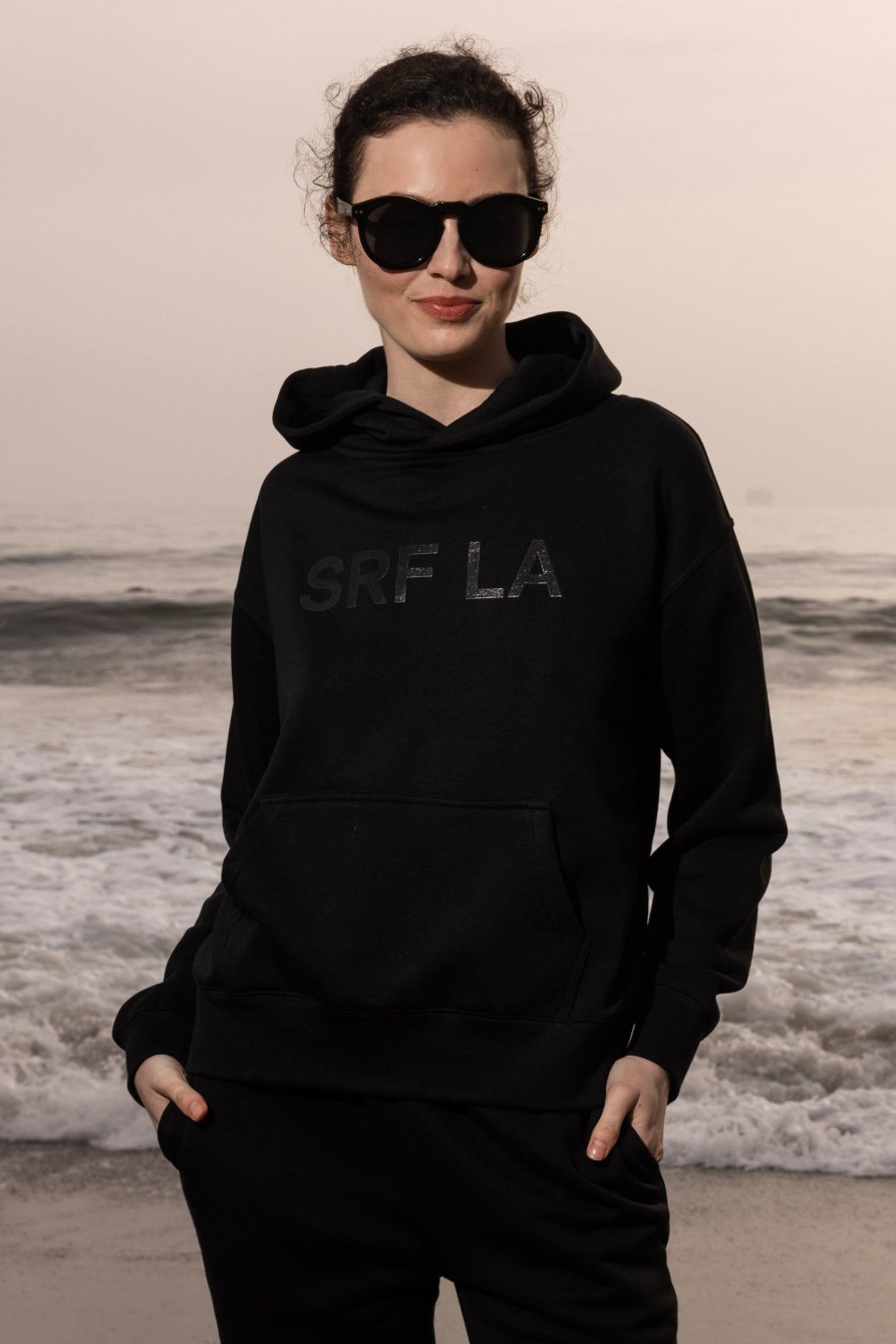 Women Heidi Merrick Hoodies | Srf La Classic Hoodie-Black On Black