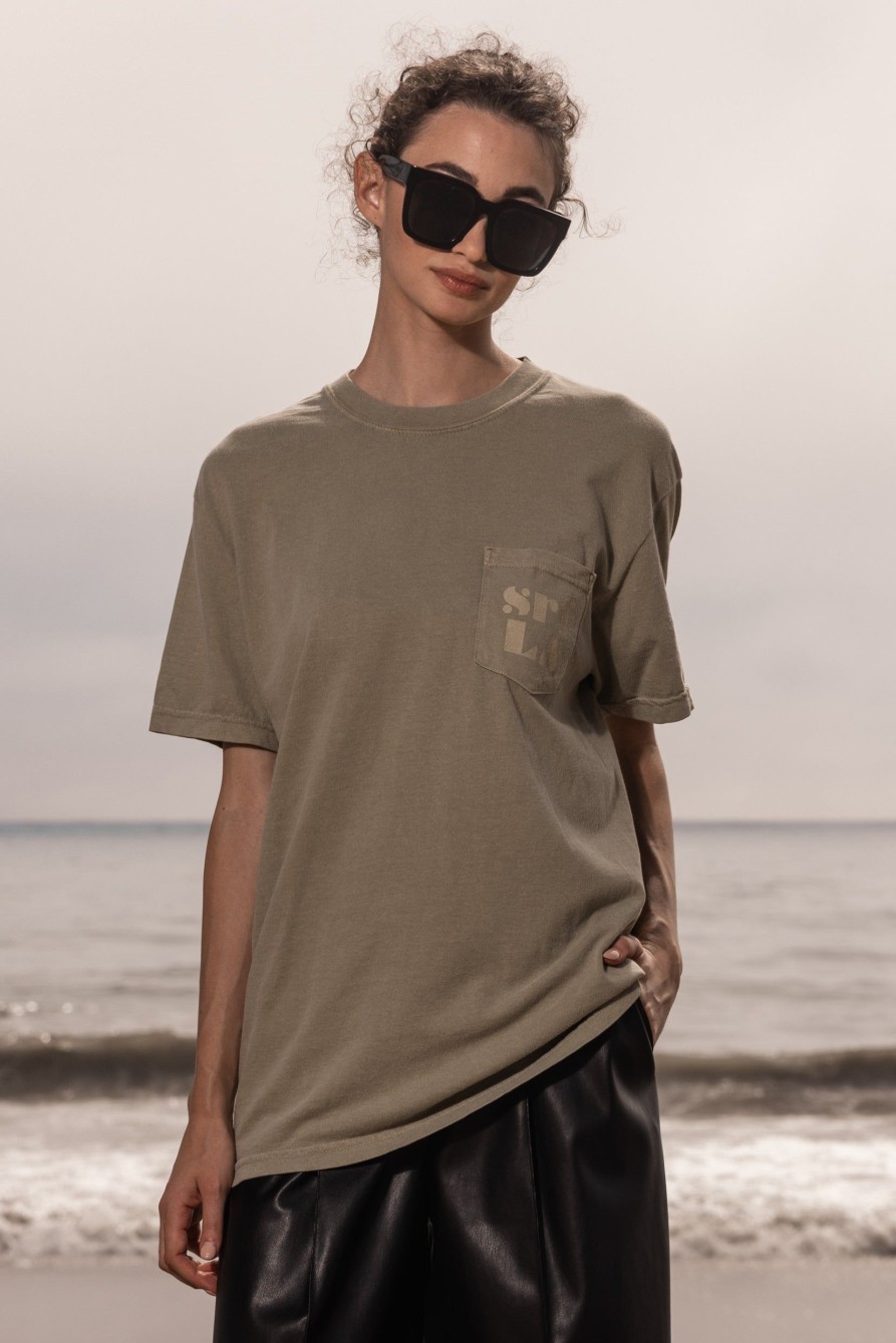 Women Heidi Merrick Tees | 70'S Srf La Tee-Dusty Sand