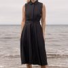 Women Heidi Merrick Classics | Rosie Dress-Noir Silk & Hemp