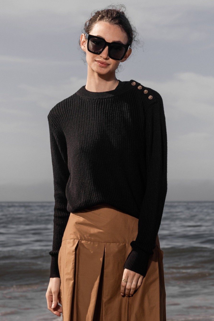 Women Heidi Merrick Knits | Moby Sweater-Black