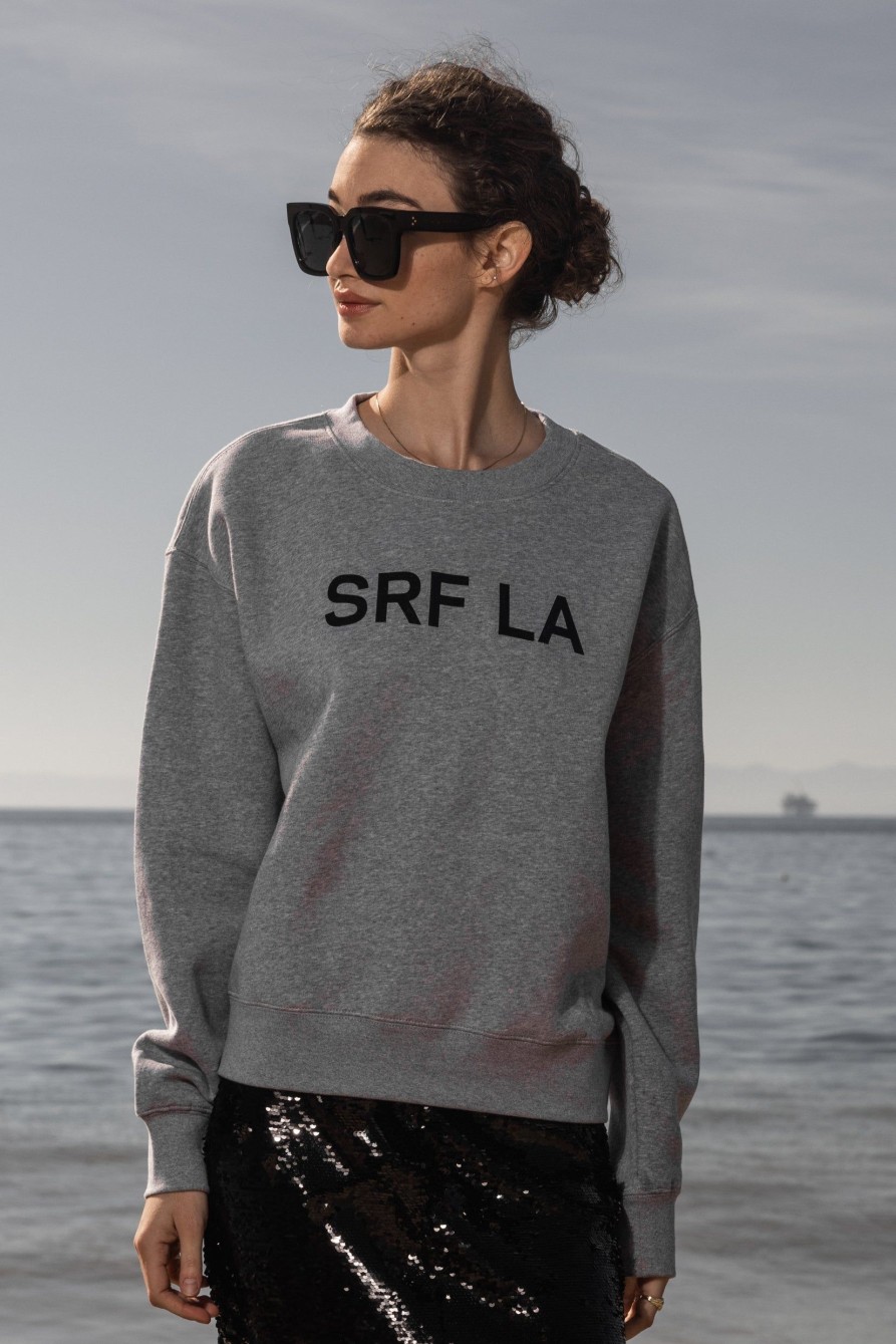 Women Heidi Merrick Crewnecks | Srf La Classic Crewneck-Stone Wash