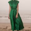 Women Heidi Merrick Dresses | Tia-Green Silk