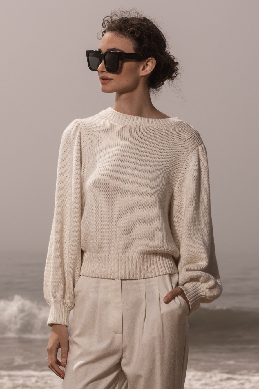 Women Heidi Merrick Knits | Duchess Sweater-Ivory