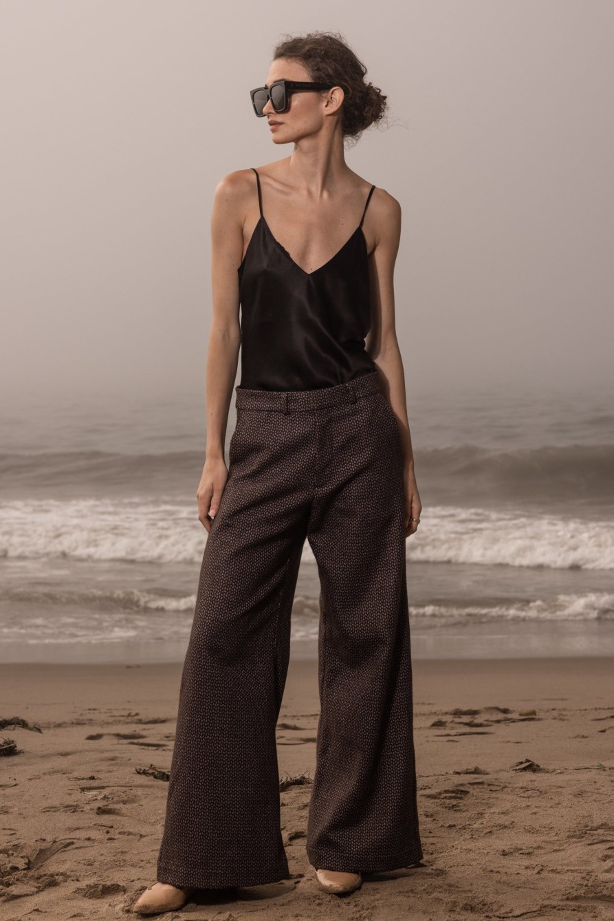 Women Heidi Merrick Bottoms | Perrine Pant-Chocolate Wool