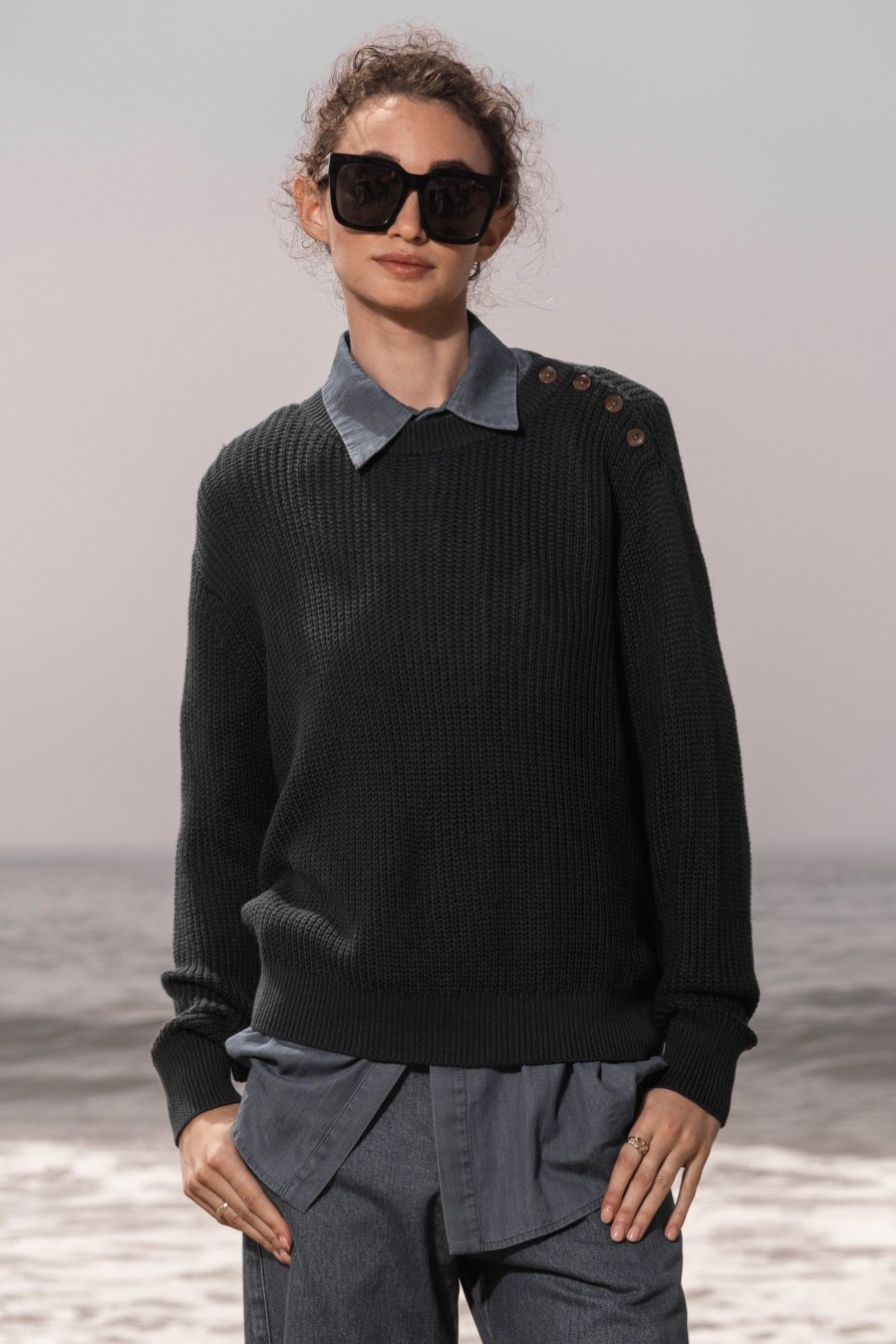 Women Heidi Merrick Knits | Moby Sweater-Midnight