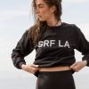 Women Heidi Merrick Crewnecks | Srf La Oversized Crewneck-Black