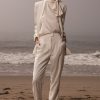 Women Heidi Merrick Classics | Kaolin Trouser-Ivory Silk Noil